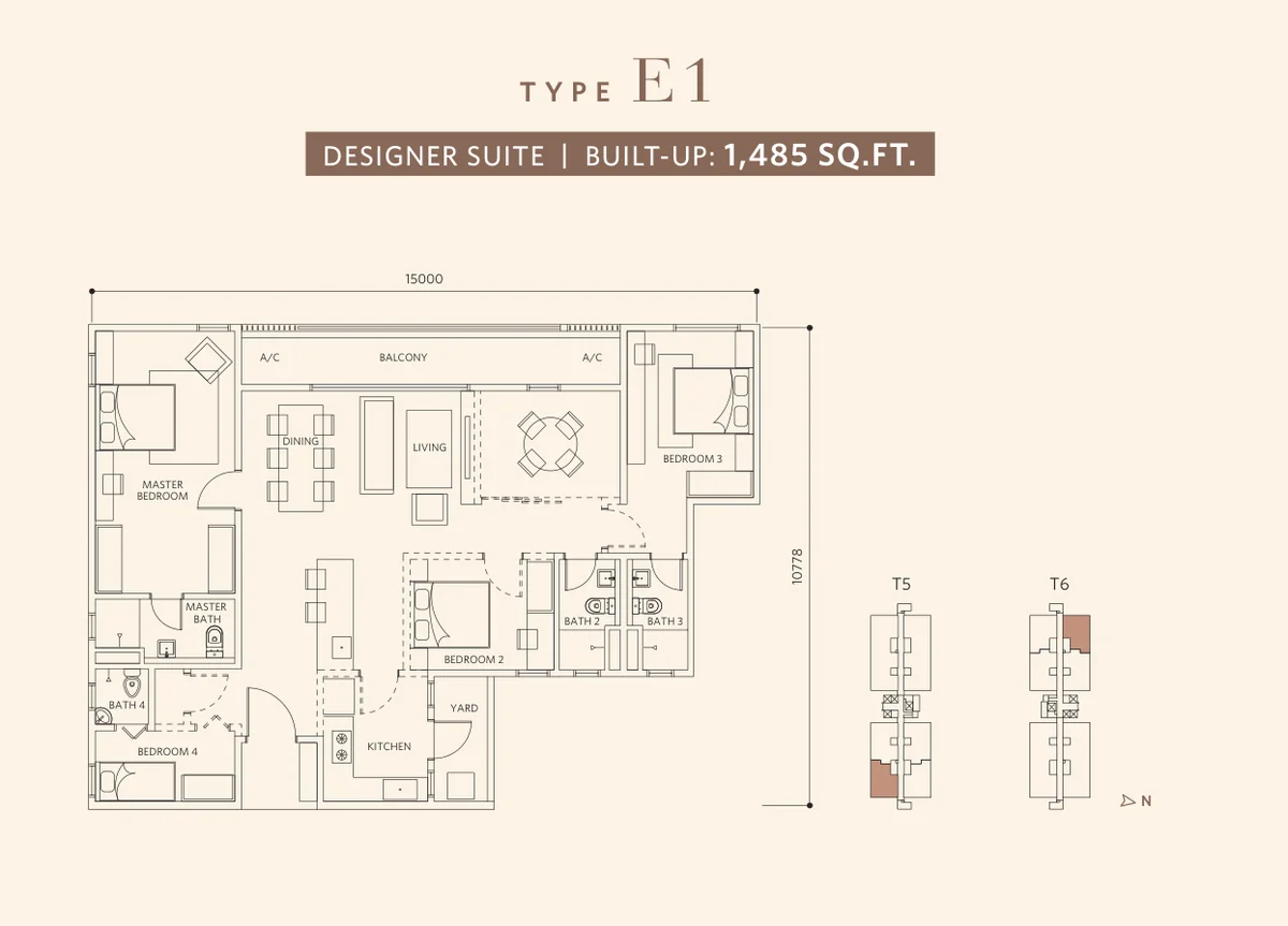 Type E1 Floor Plan