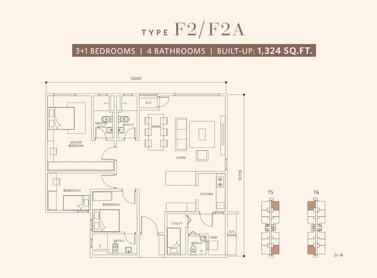 Type F2 Floor Plan