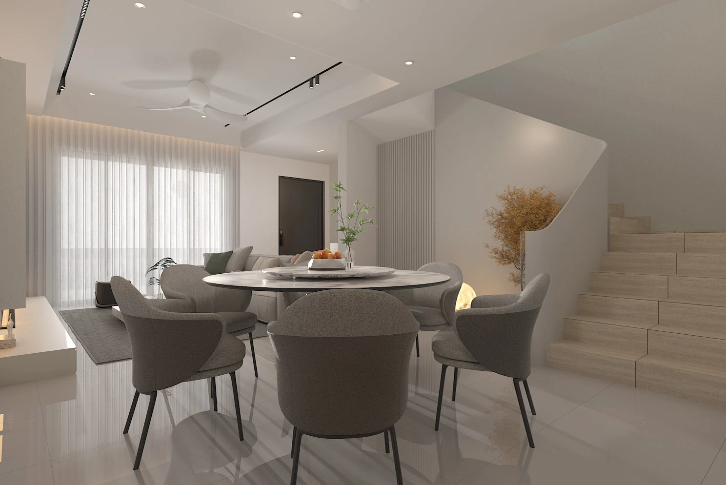 SA Terraces dining area and staircase