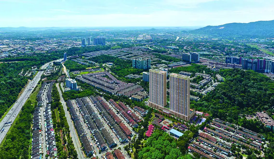 Senna Heights aerial view over Damansara Damai