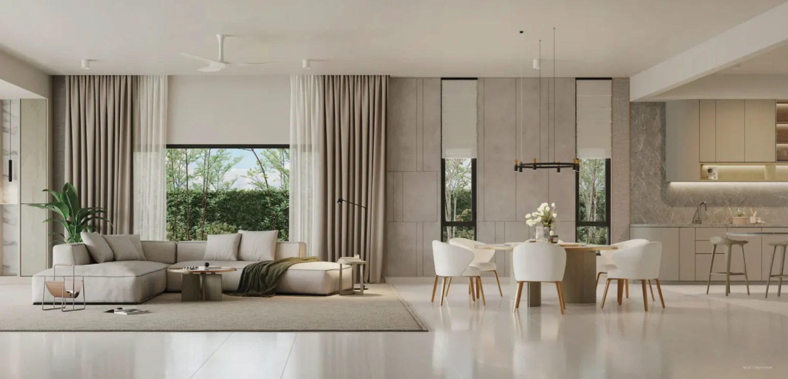 seri embun interior living artist impression