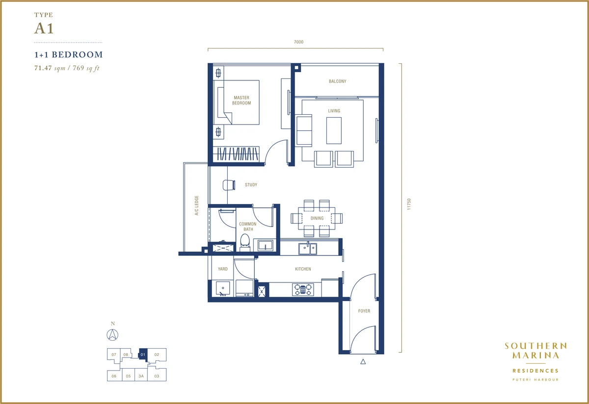 Type A1 Floor Plan