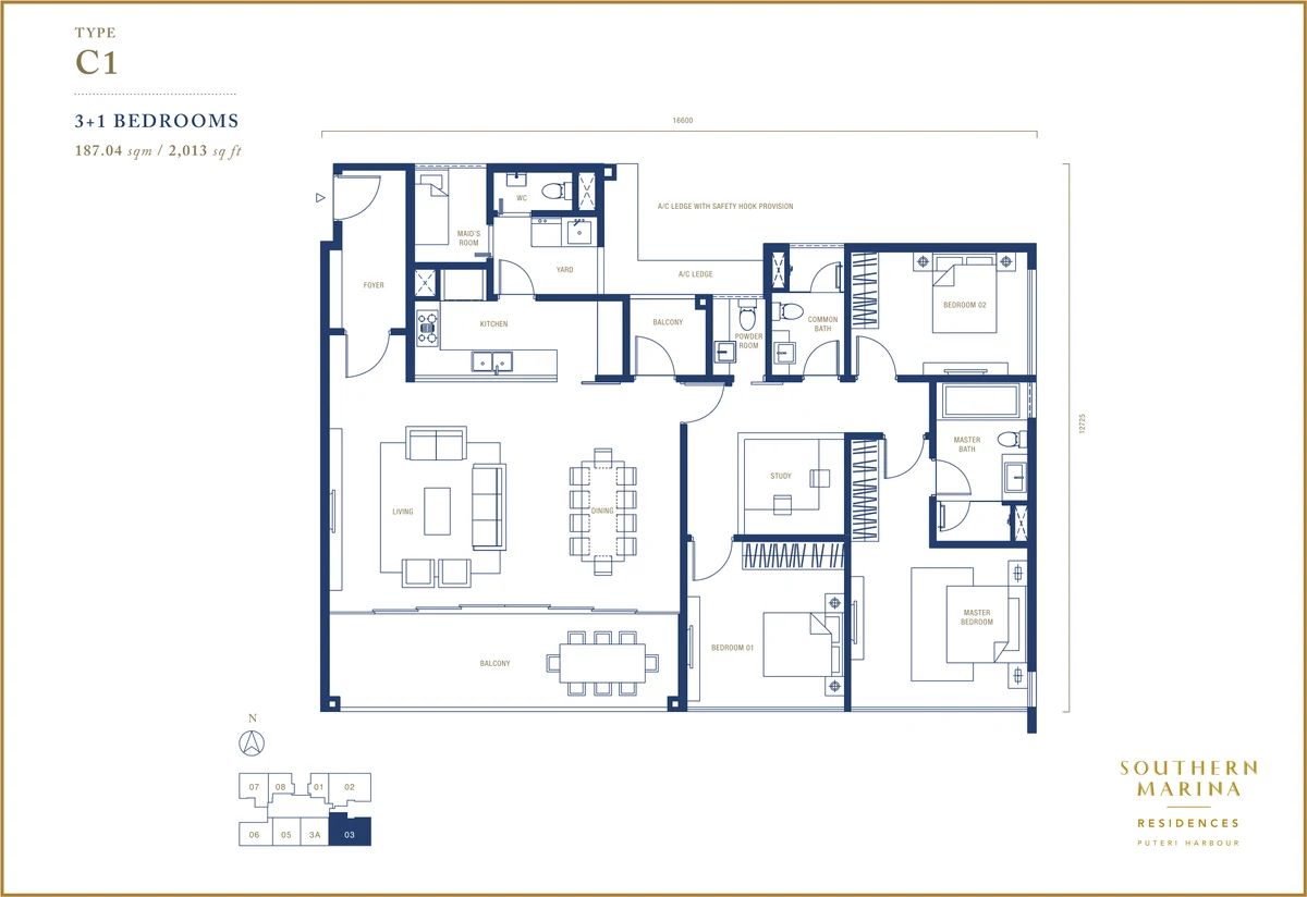 Type C1 Floor Plan