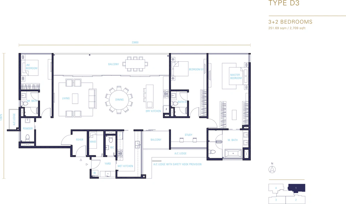 Type D3 Floor Plan