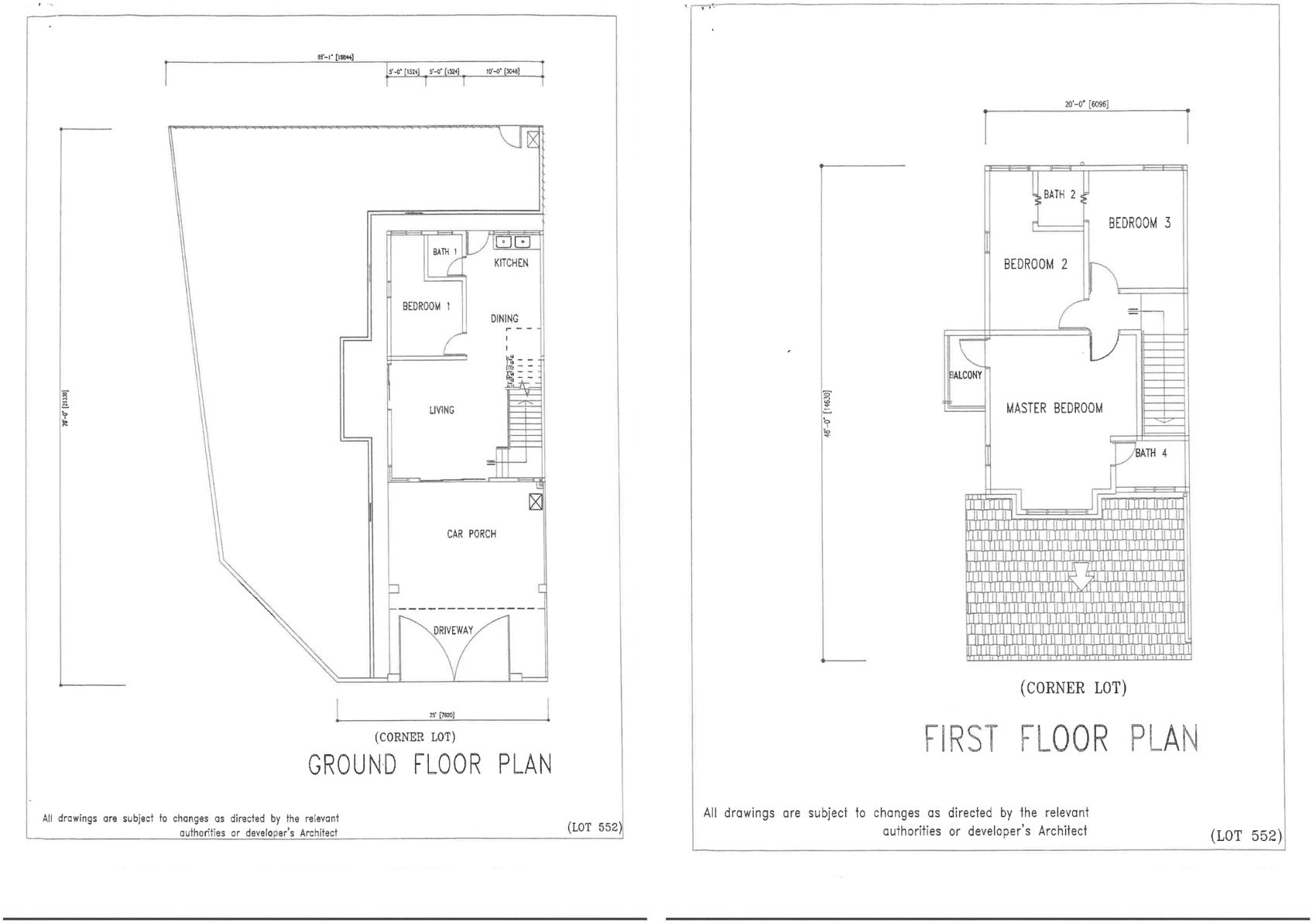 Type Double Storey Terrace — 1280 sqft