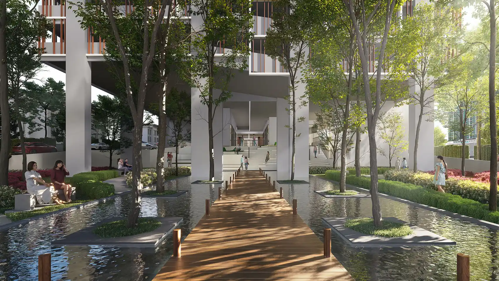 Tangen Residences ground floor serenity garden