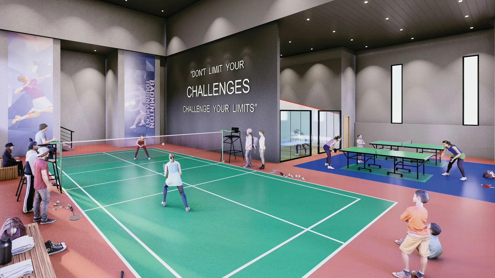 The Atas Taman Desa badminton and indoor courts