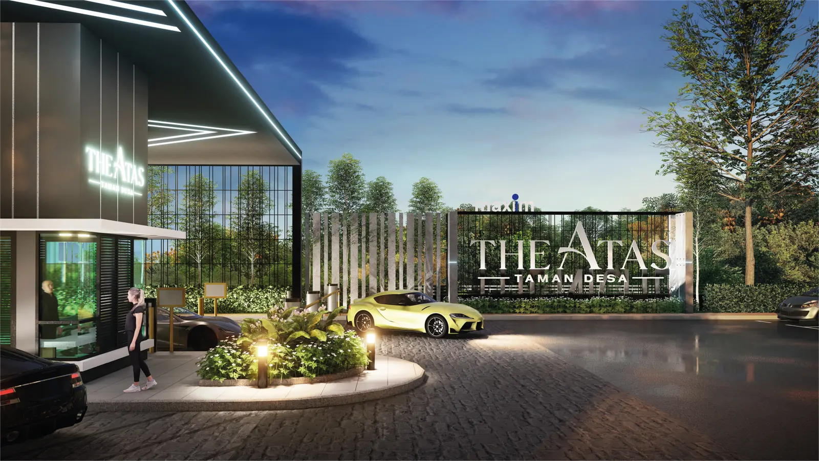 The Atas Taman Desa grand entrance