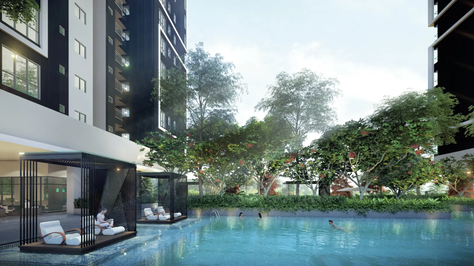 The Atas Taman Desa swimming pool