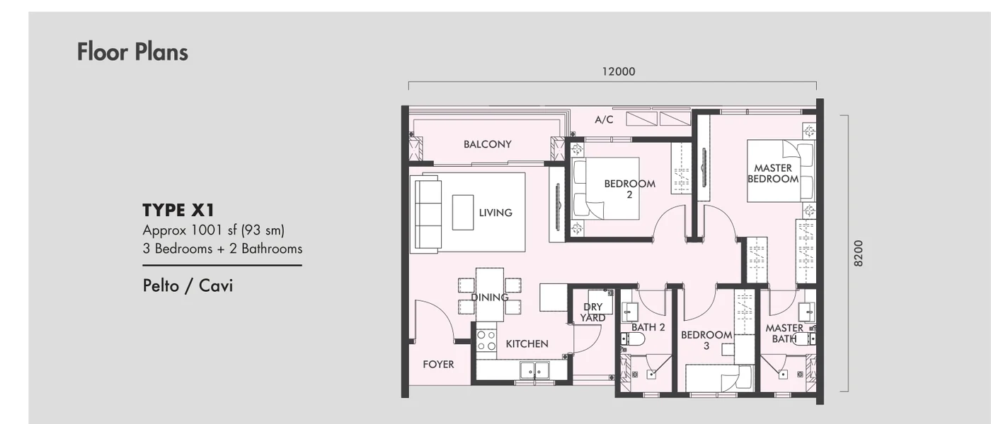 Type X1 Floor Plan