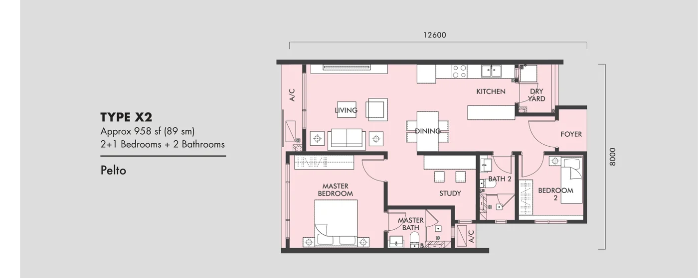 Type X2 Floor Plan