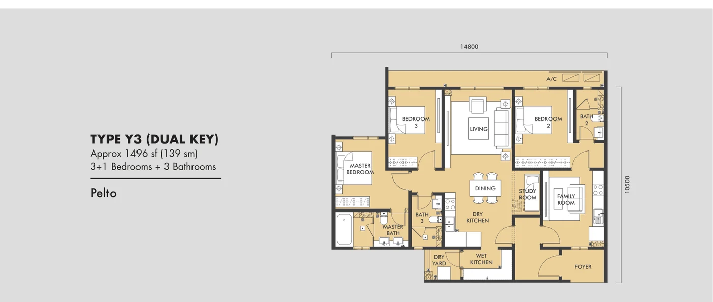 Type Y3 Floor Plan