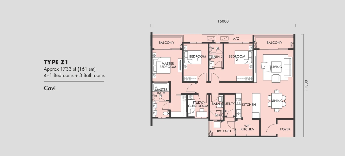 Type Z1 Floor Plan