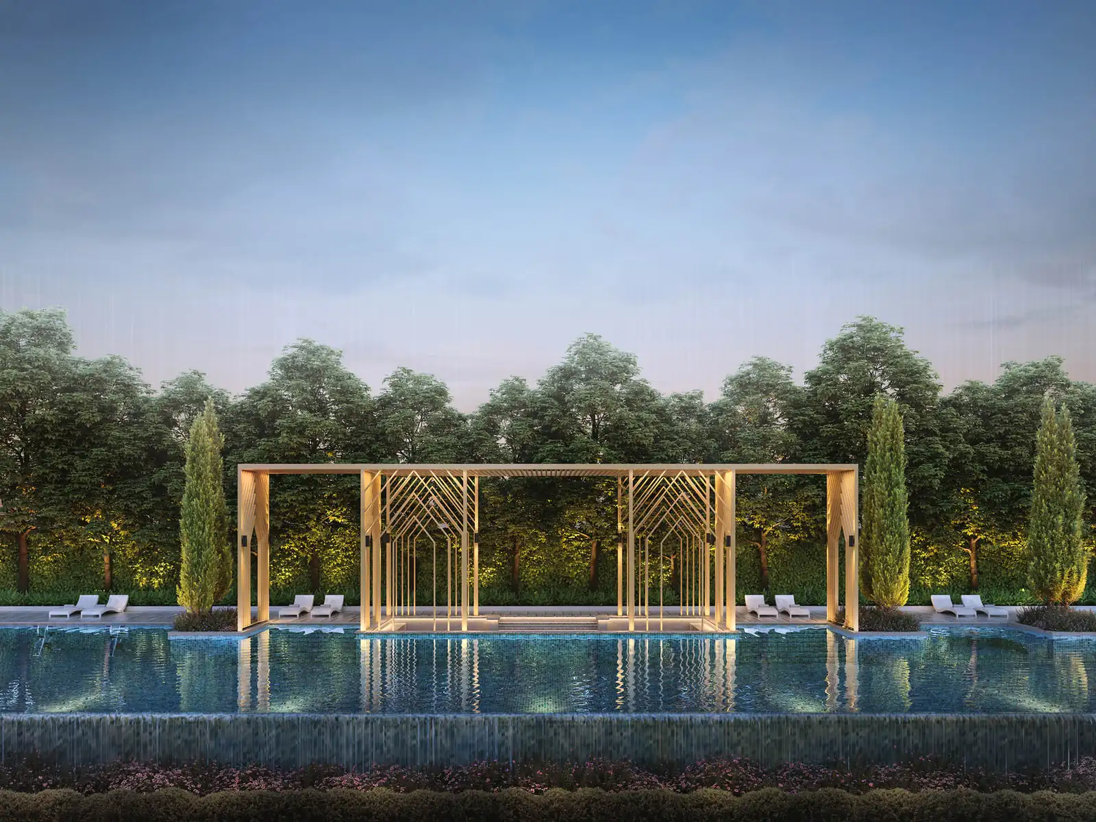Trinity Nordic swimming pool pavilion