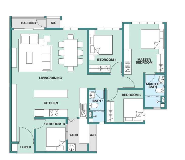 Type F Floor Plan