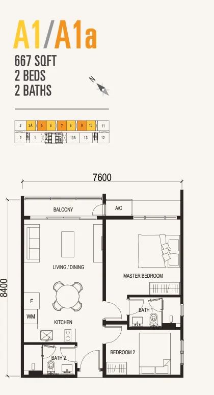 Type A1 Floor Plan