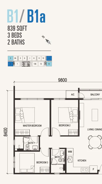 Type B1 Floor Plan