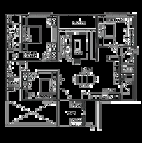 Type B2 — 1,636 sqft