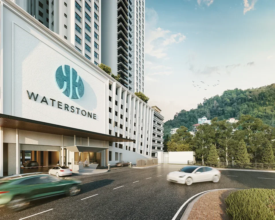 Waterstone Tanjung Bungah main entrance arrival