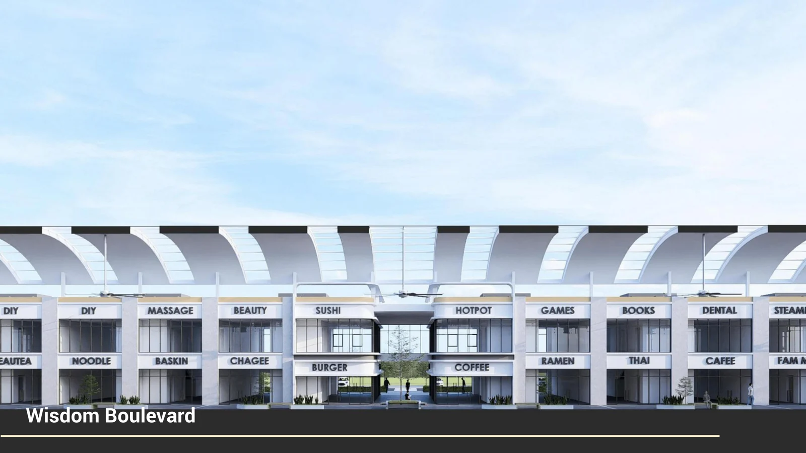 wisdom boulevard pedestrian arcade artist impression