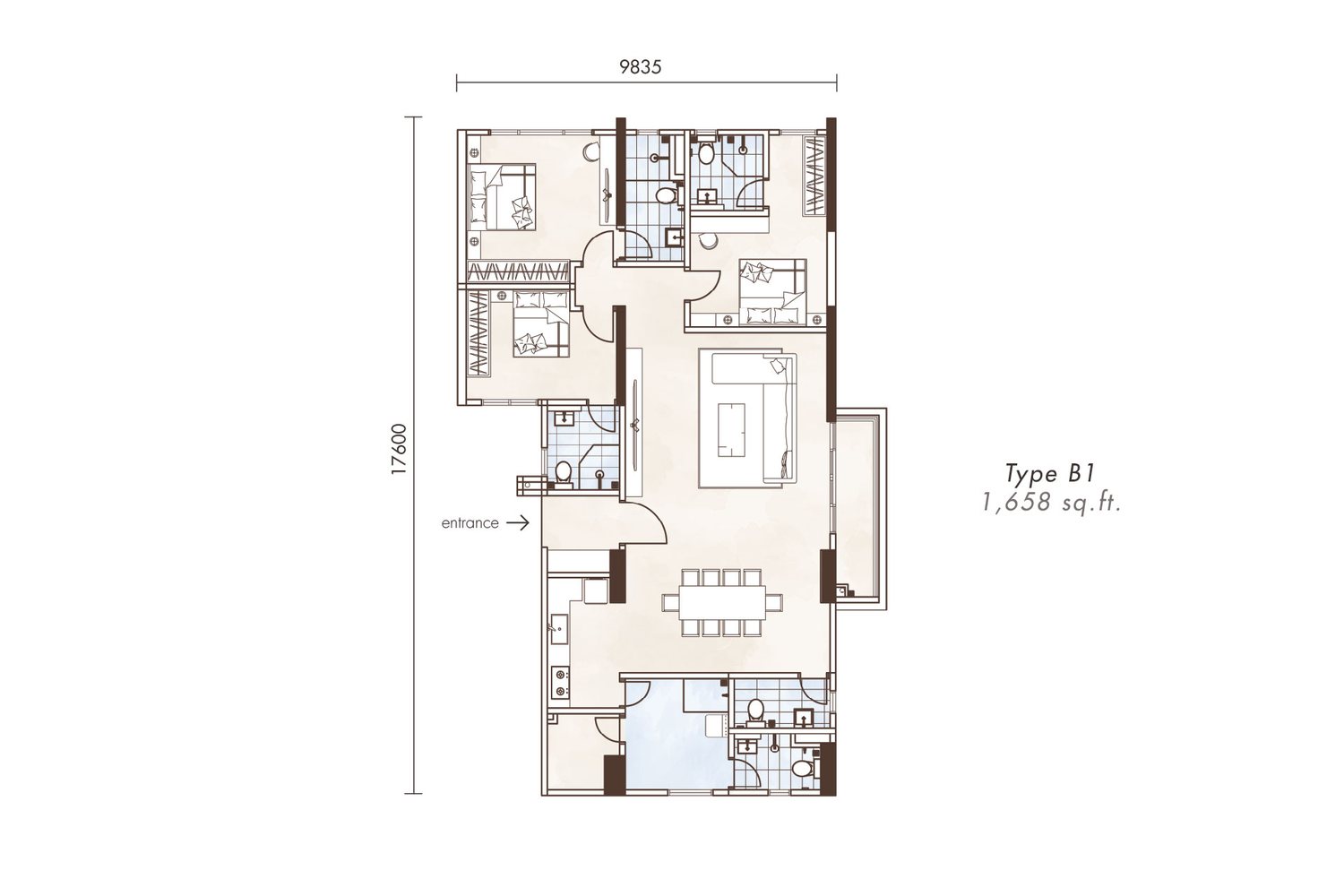 Type B1 Floor Plan