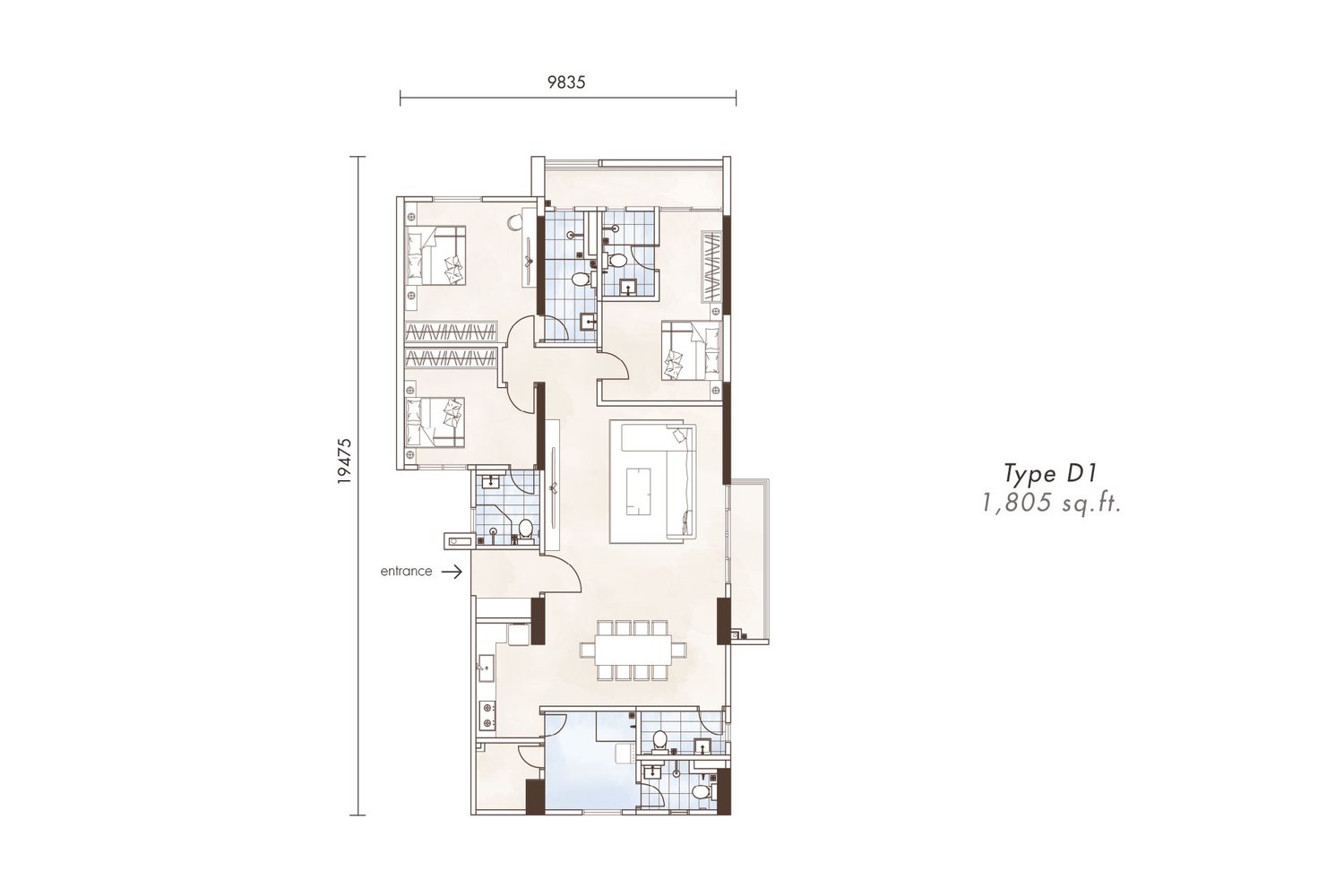 Type D1 Floor Plan