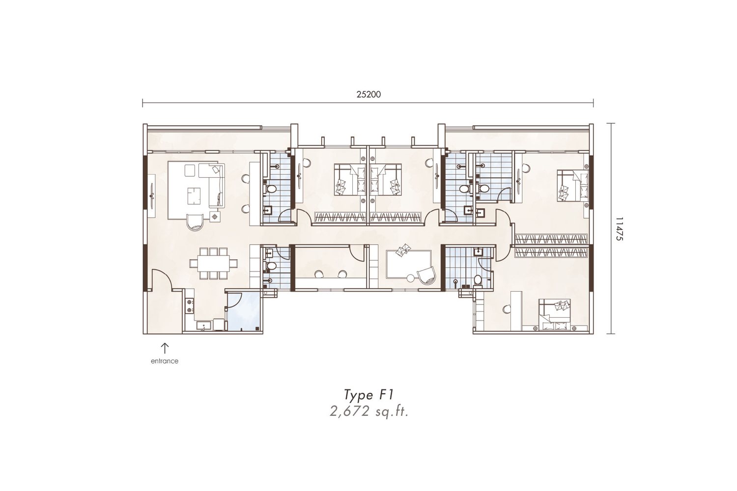 Type F1 Floor Plan