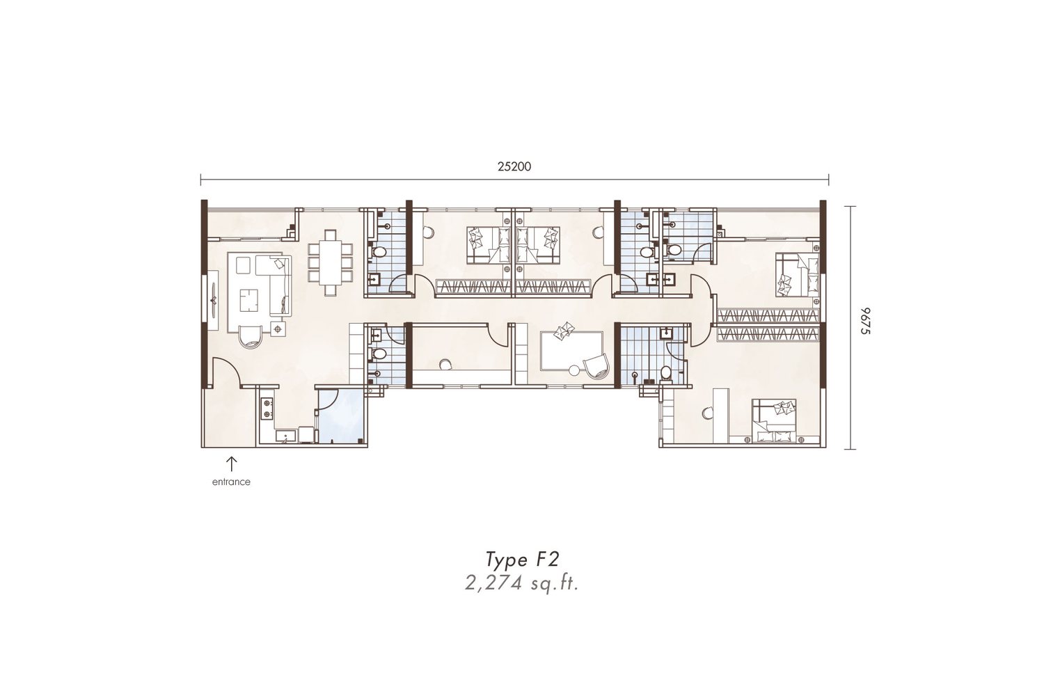 Type F2 — 2274 sqft