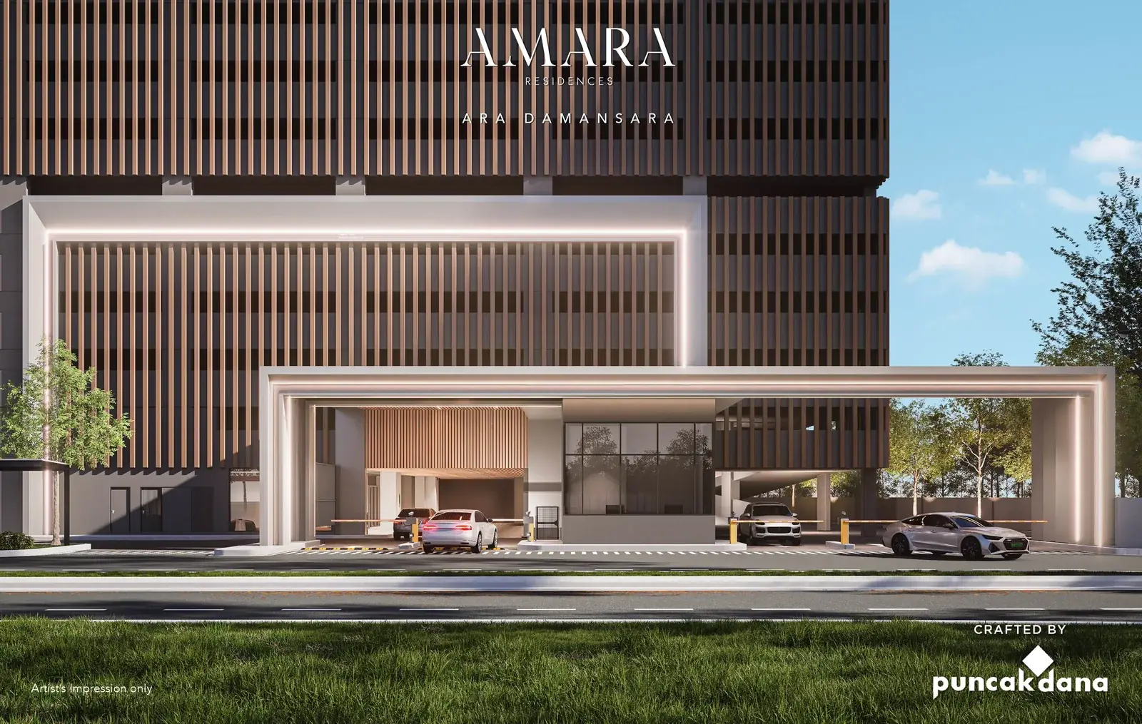 Amara Residences facade entrance