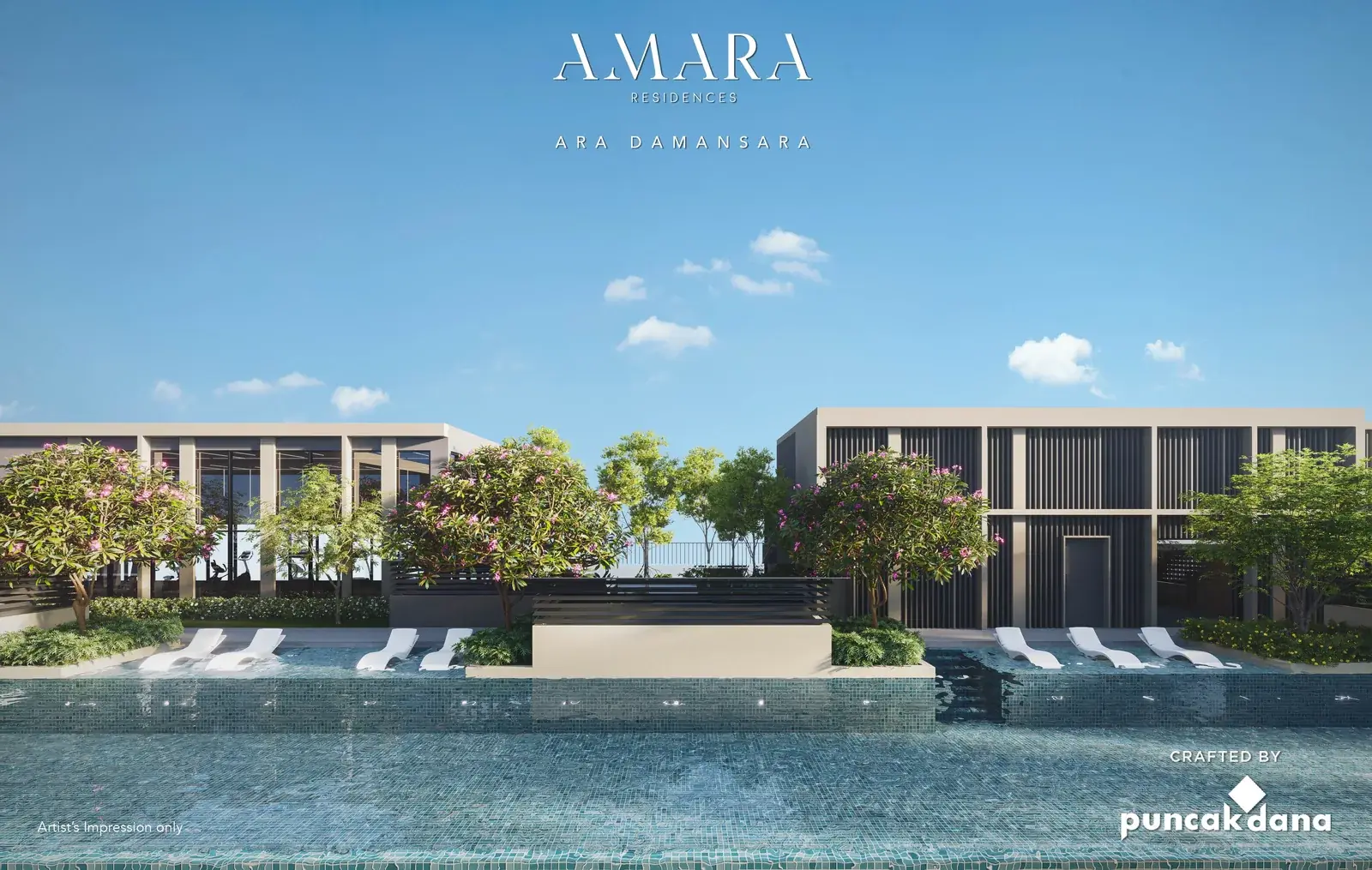 Amara Residences pool deck