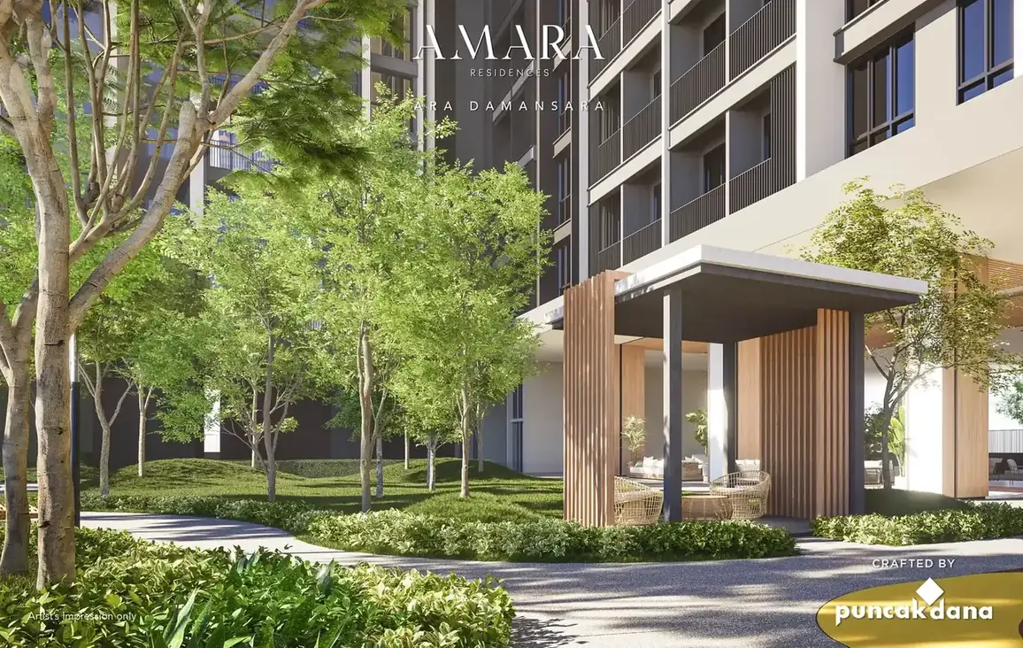 Amara Residences tower and gardens