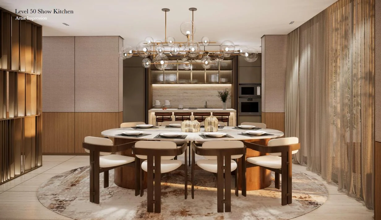 Arden sky dining show kitchen