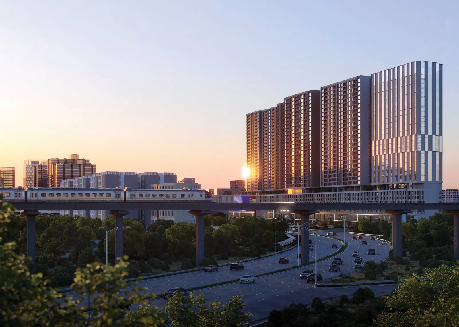 ARRA Residences towers and lrt