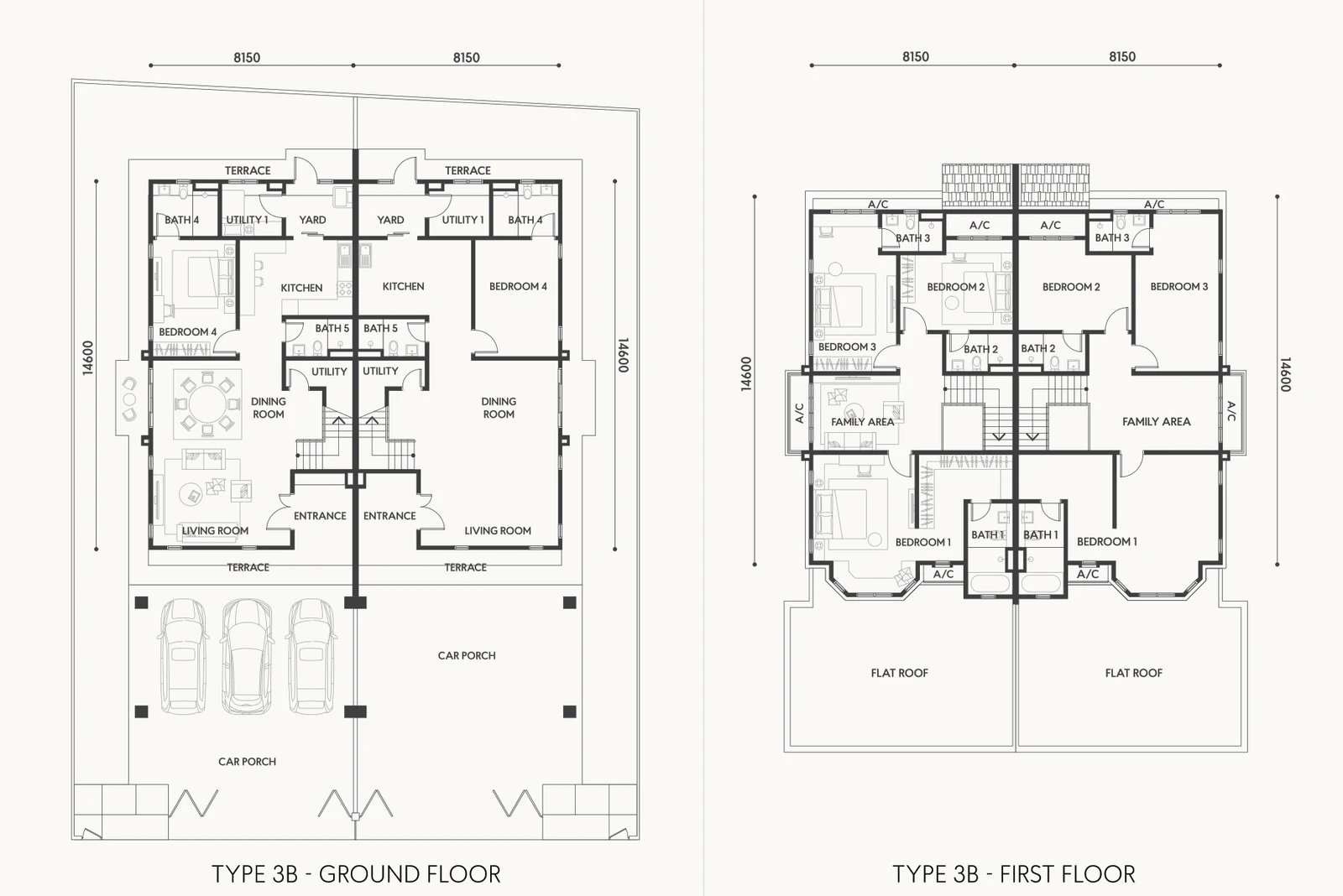 Type 3B — 2916 sqft