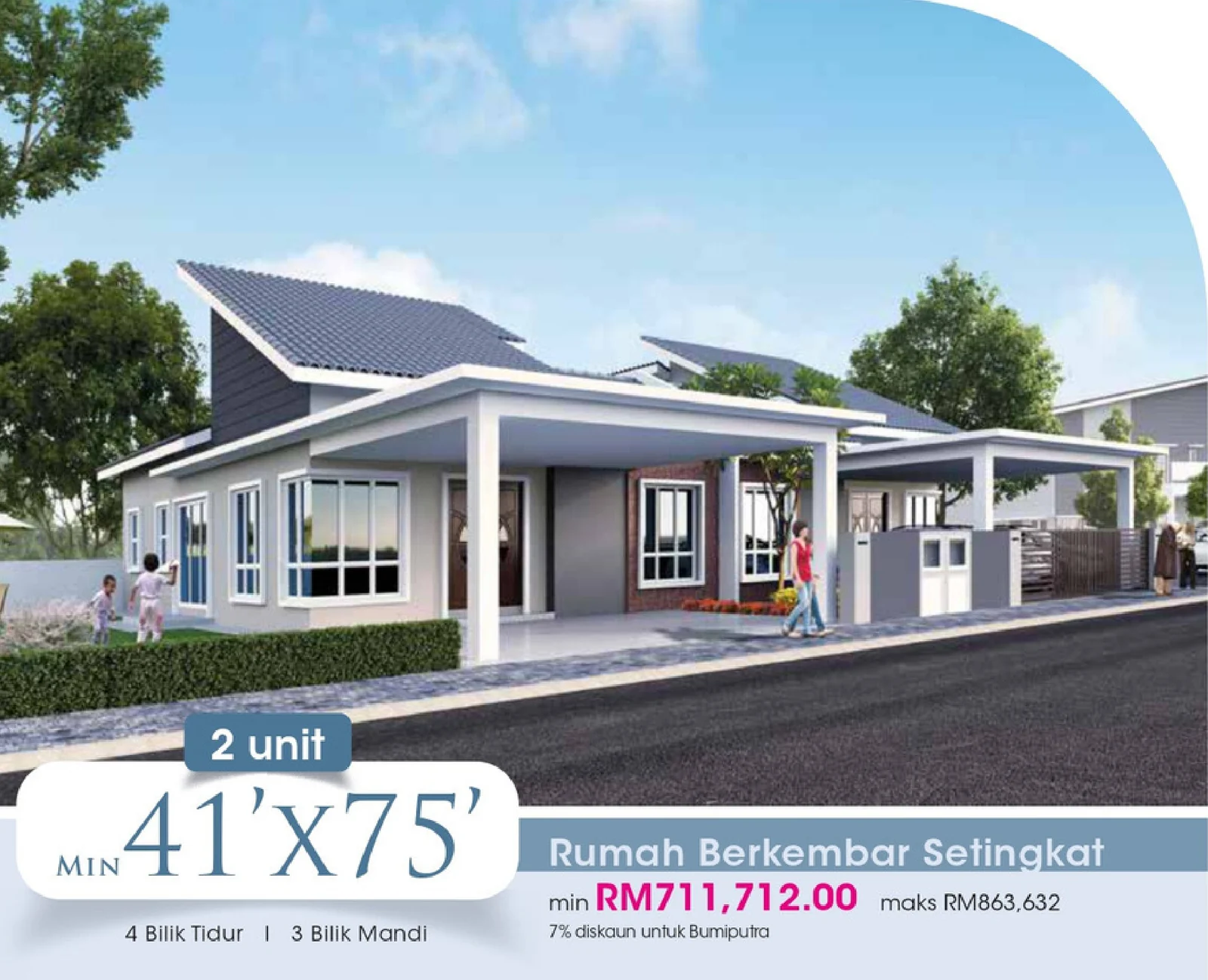 Desa Tekkah Sentosa semi d 41x75 facade