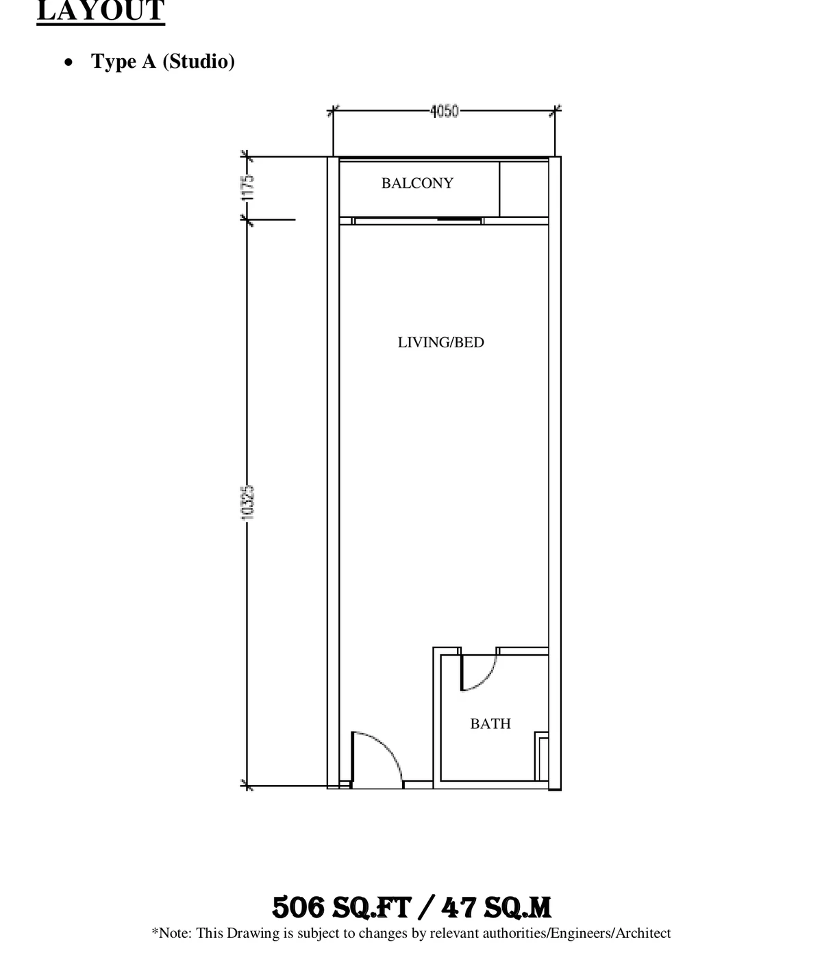 Type A Floor Plan