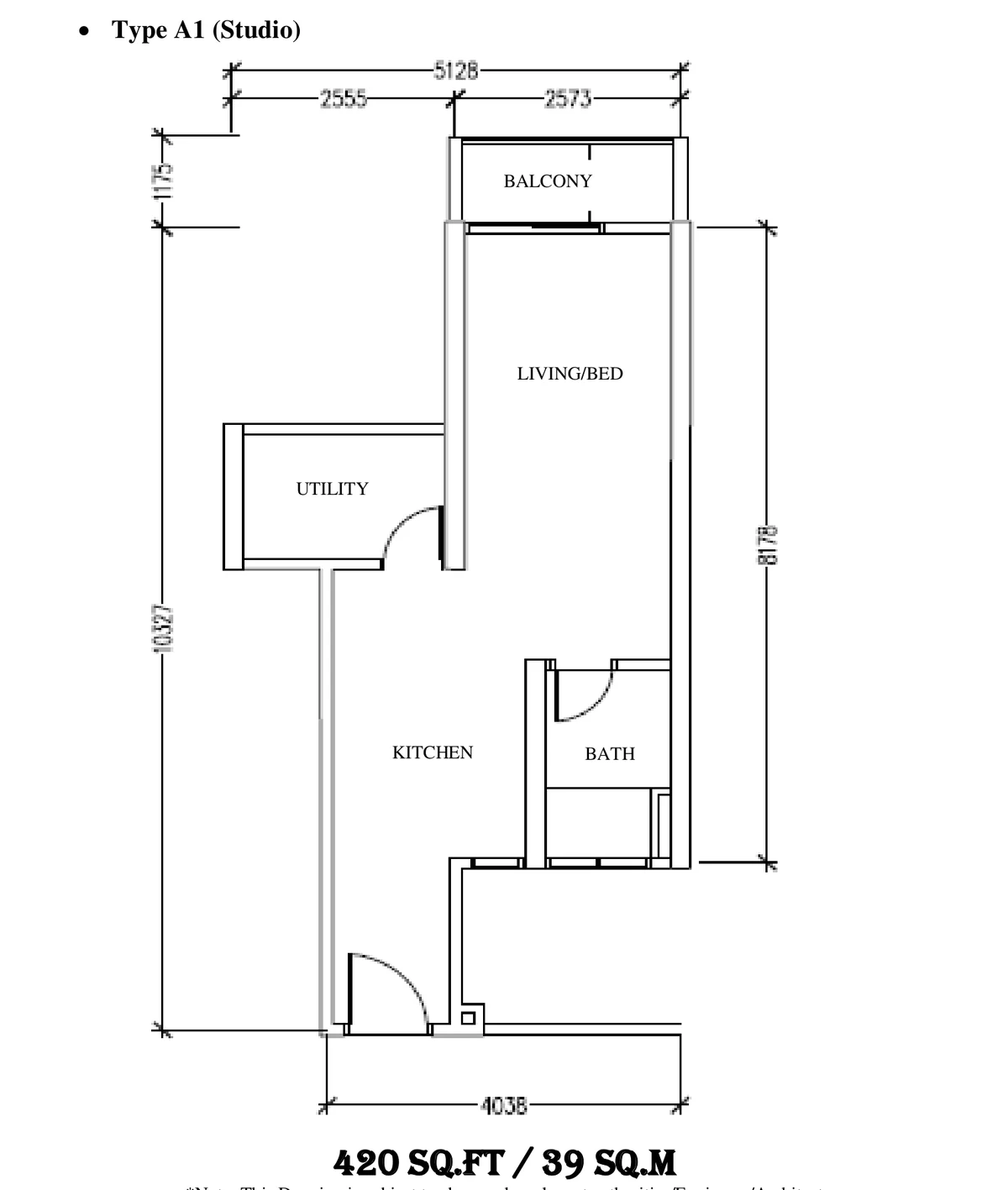 Type A1 Floor Plan