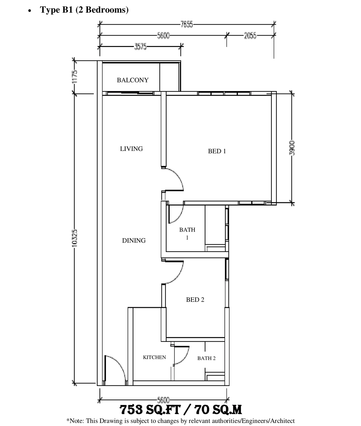 Type B1 Floor Plan