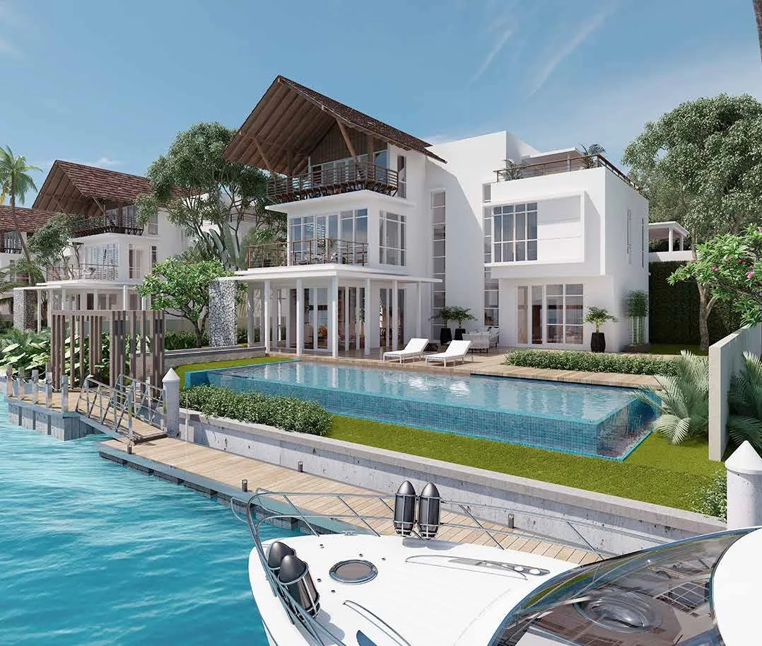 Emerald Bay villa waterfront