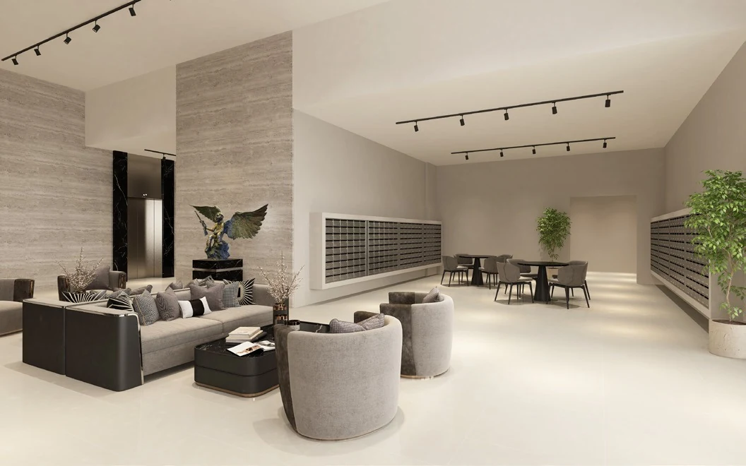 Grains Residences lobby lounge