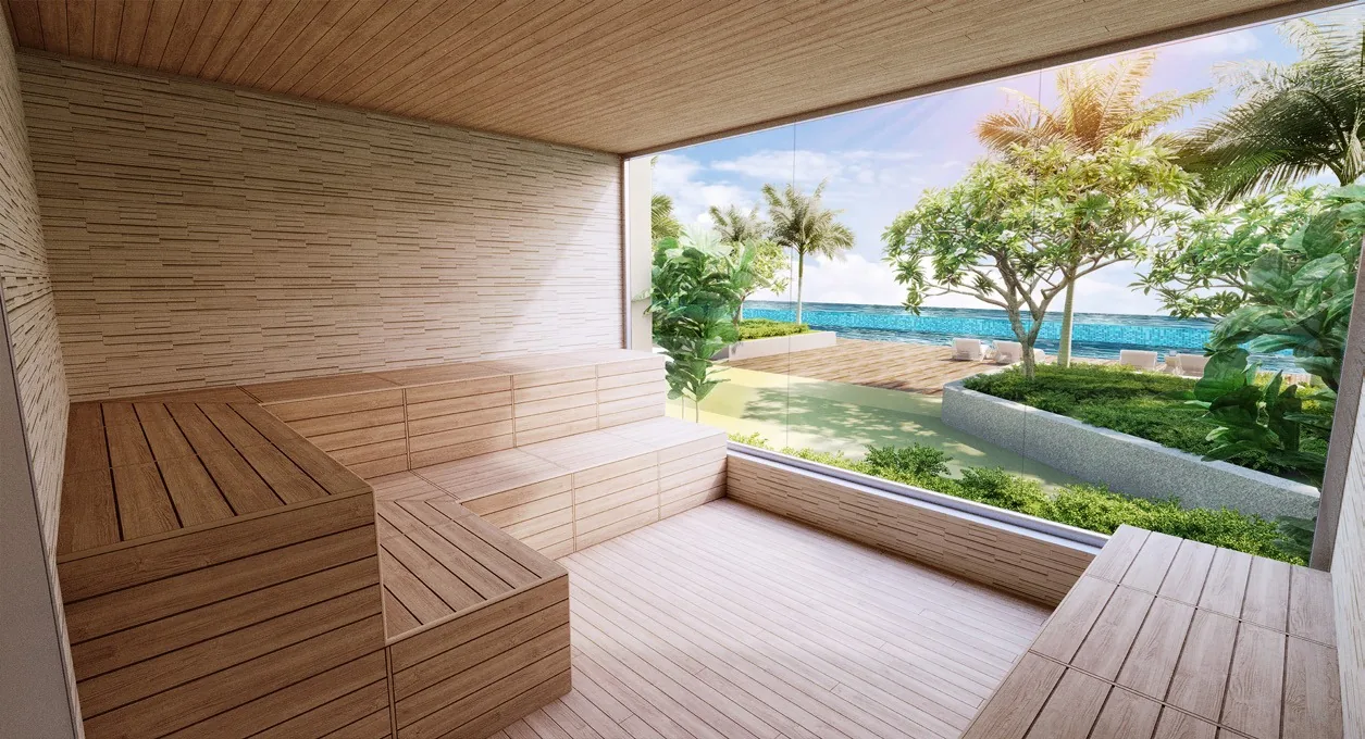 Grains Residences sauna deck