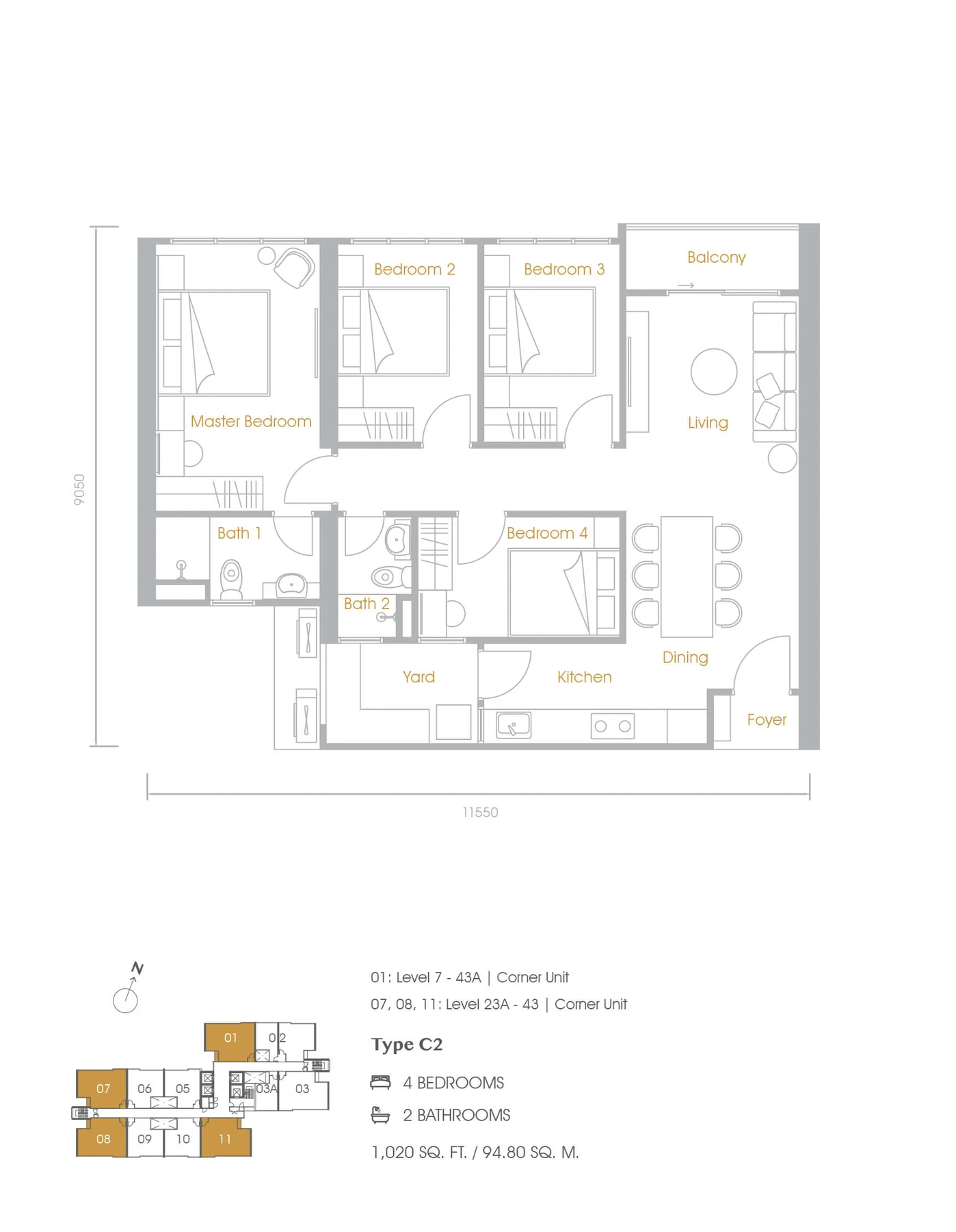 Type C2 Floor Plan