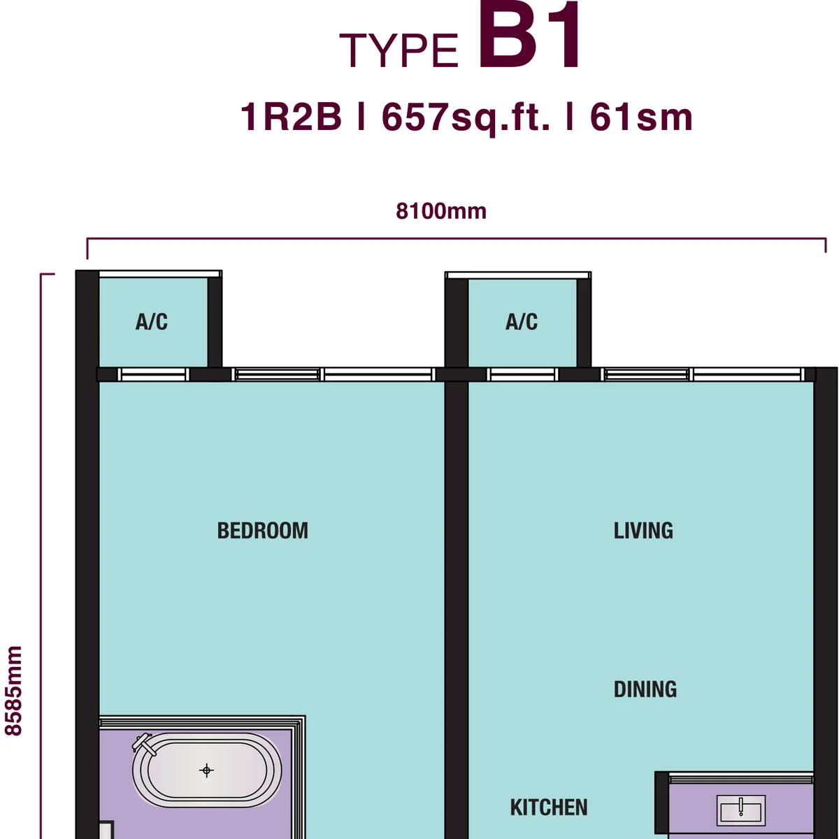 Type B1/B2 Floor Plan