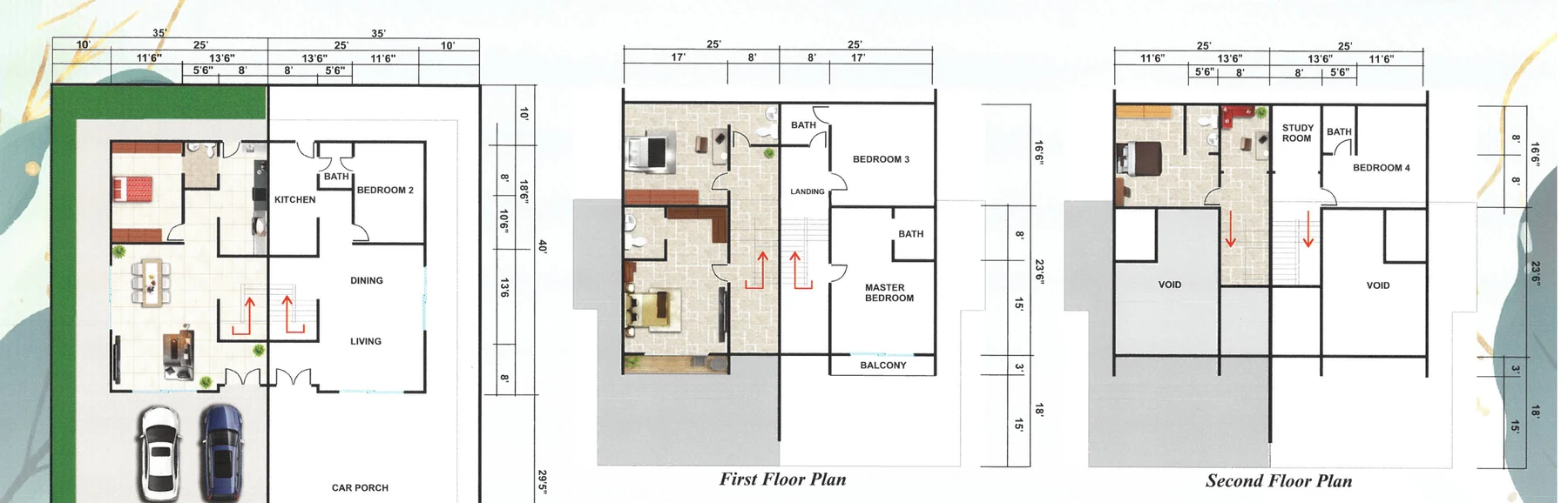 Type 2½ Storey Semi-D — 35' x 70' sqft