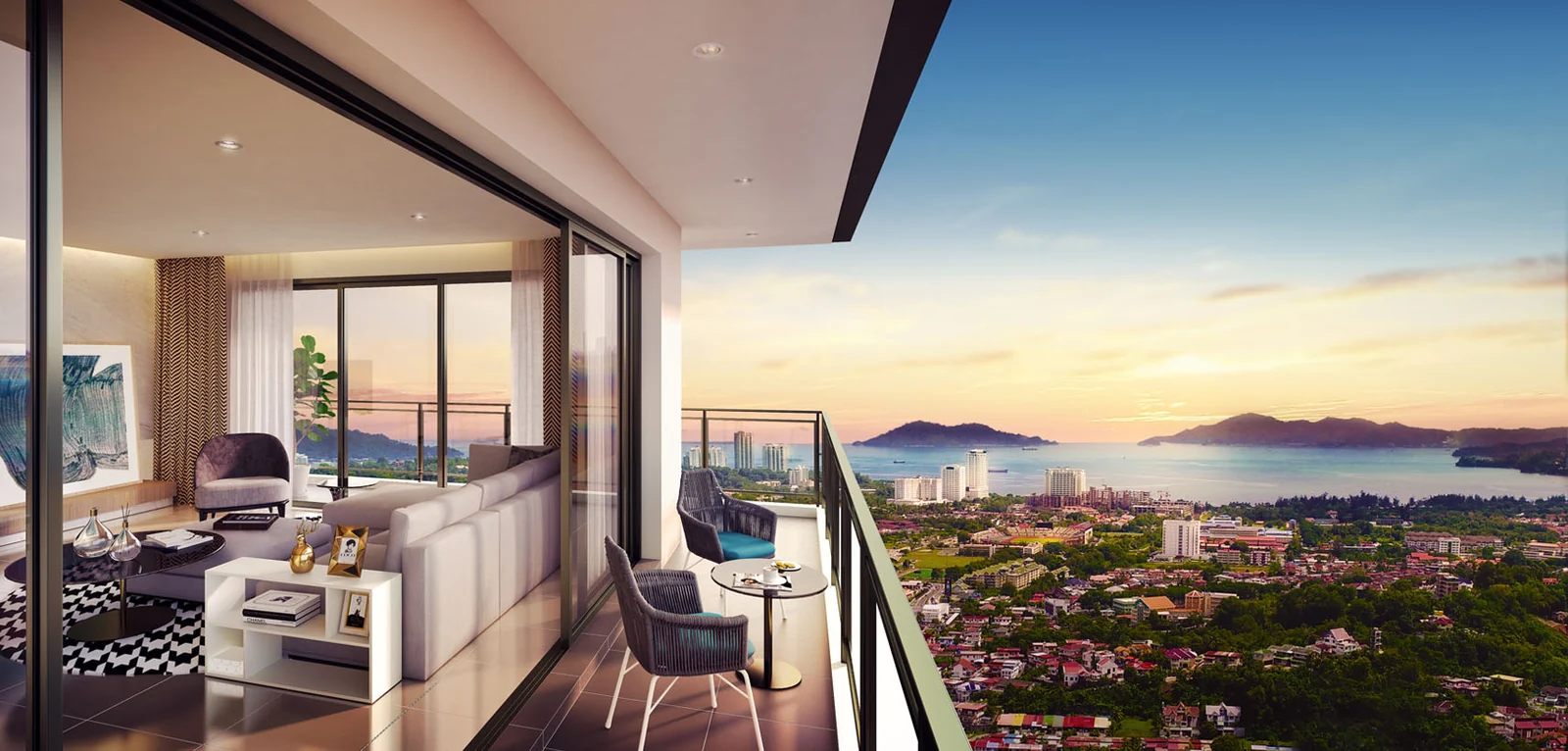 Jesselton Twin Towers balcony view