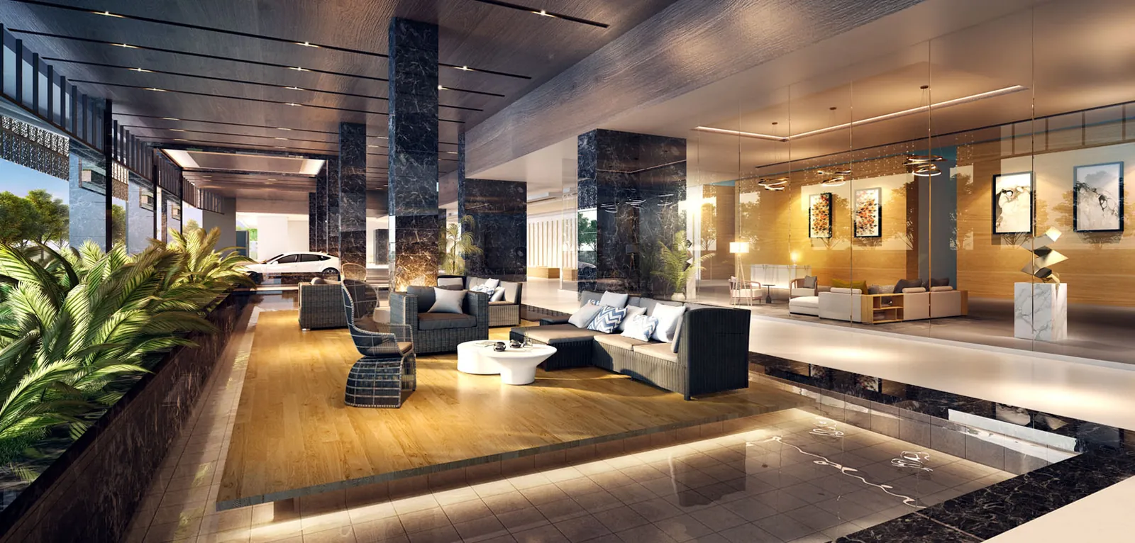Jesselton Twin Towers drop off lounge