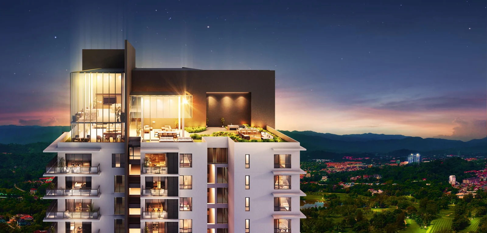 Jesselton Twin Towers rooftop