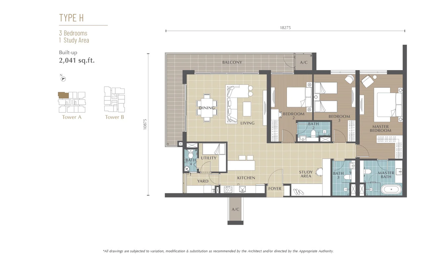 Type H — 2,041 sqft