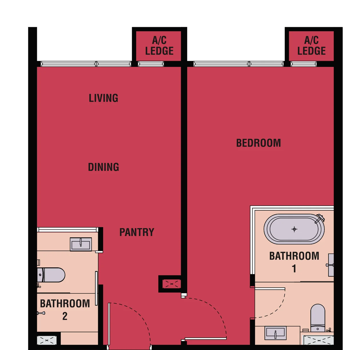 Type B1 — 657 sqft