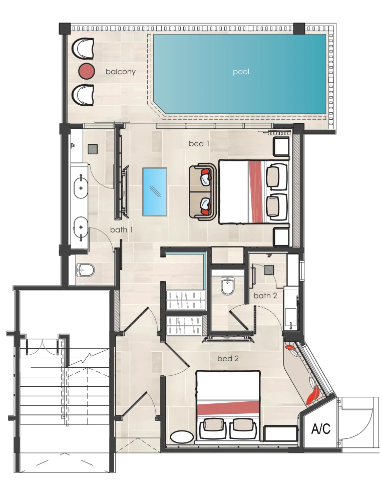 Type A (Lower Floor) Floor Plan
